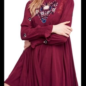 Free people floral embroidered dress